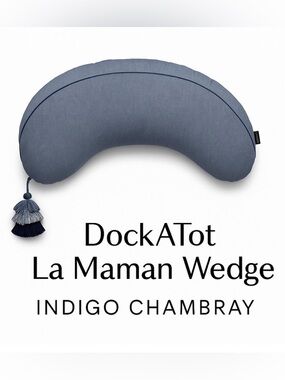DockATot La Maman Nursing Wedge Pillow | Indigo Chambray